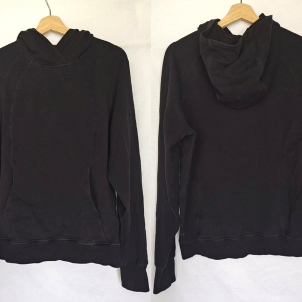 Lululemon Scuba Pullover Hoodie Hooded Sweatshirt Black Est. 8 Medium Large